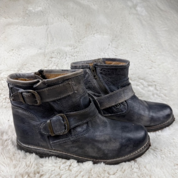 Bed Stu Spunky Women's Fashion Vintage Motorcycle Boots Black Leather Size 8.5 - Picture 3 of 9